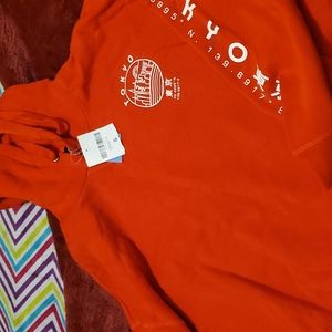 Red crop Hoodie size S